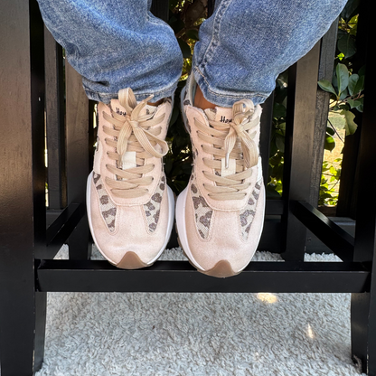 Corkys No Prob Tan Sparkle Leopard Sneaker