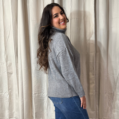 Charcoal Knit Sweater By White Birch