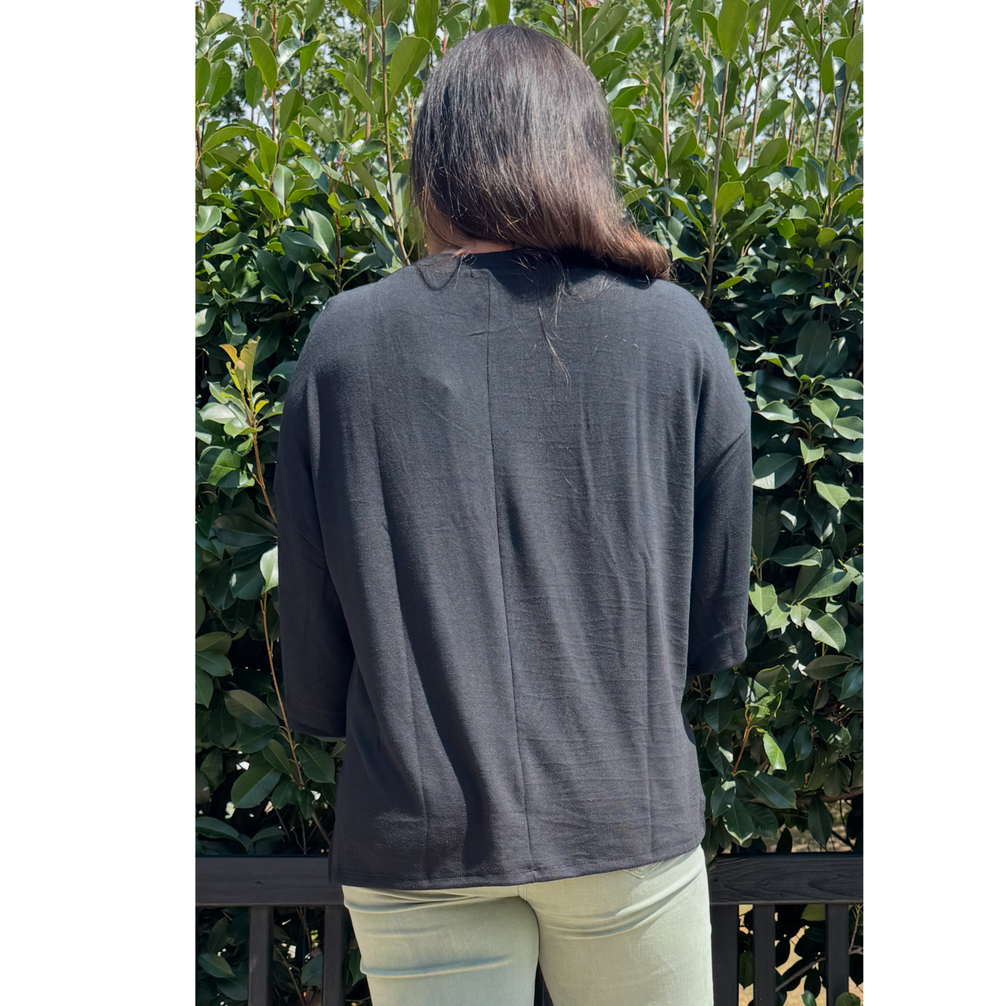Black Hacci Top 3/4' sleeve Andree By Unit
