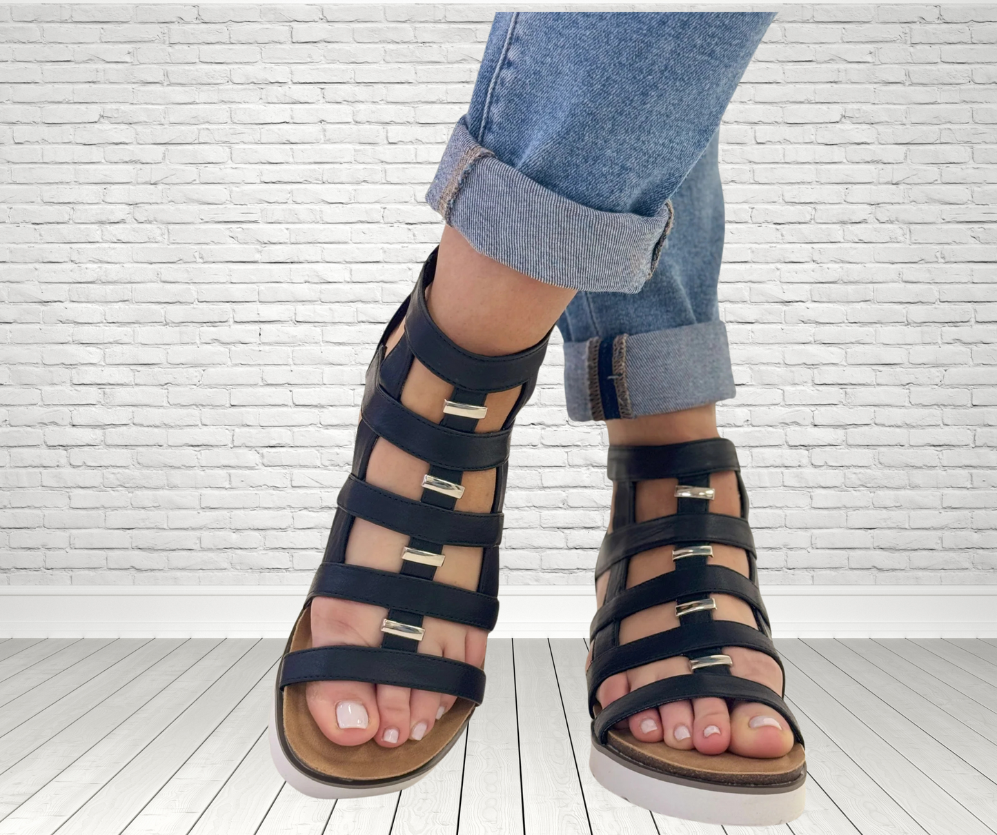 CORKYS CAGED ANIMAL GLADIATOR SANDALS - SV Boutique & Co.