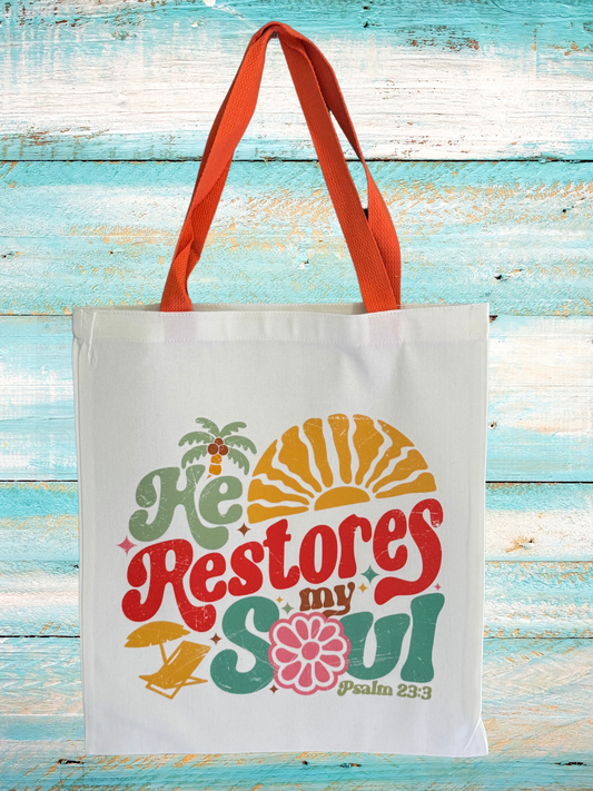 He Restores My Soul Tote