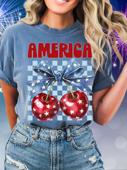 America Star Spangled Cherry Tee