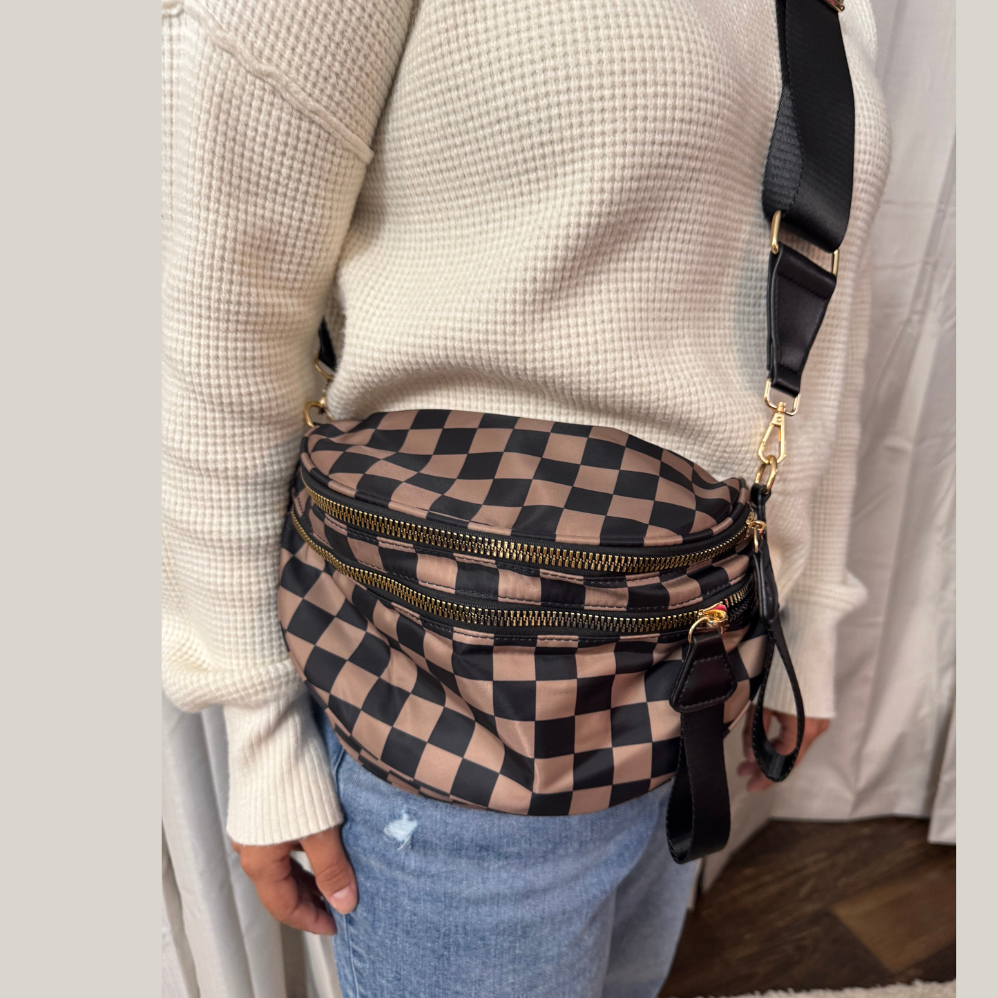 Checkered Crossbody Bag