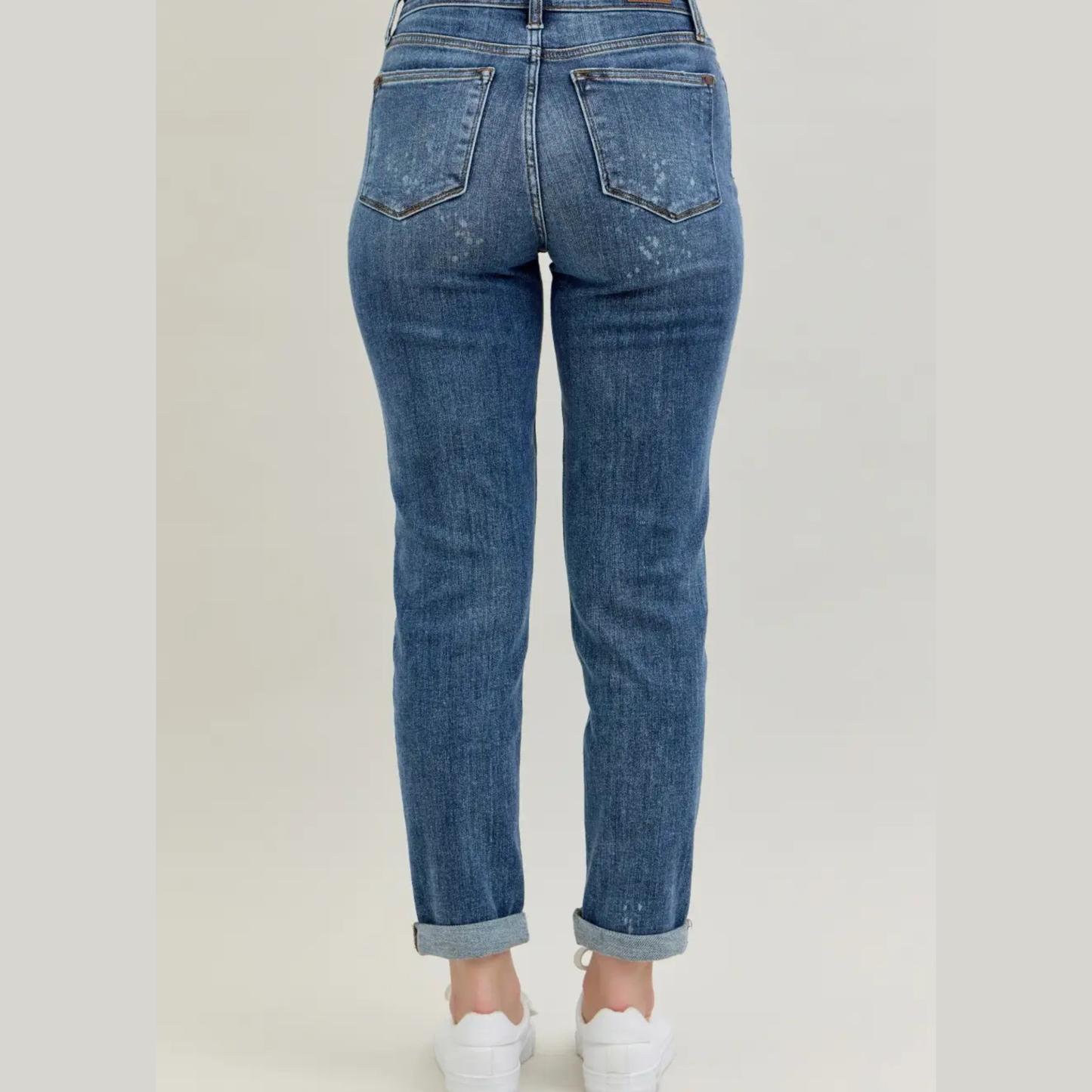 Judy Blue High Rise Bleach Splash Boyfriend