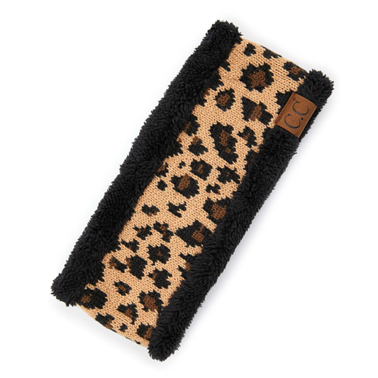 C.C Leopard Pattern Headwrap with Lining