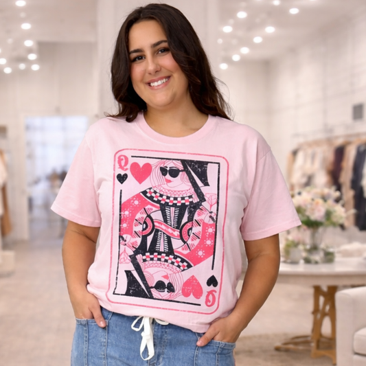 Queen Of Hearts Tee ( Shipping 2/6)