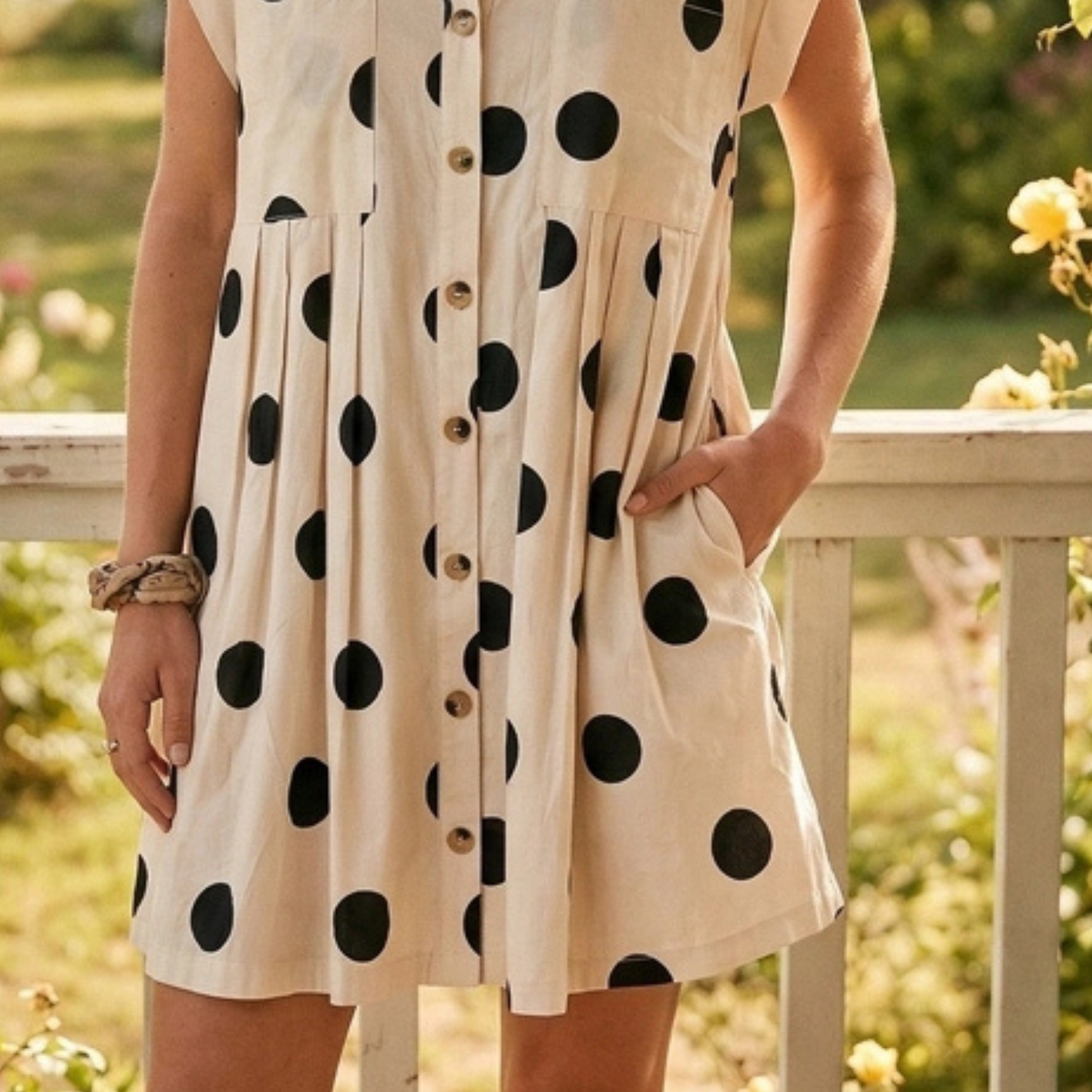 Polka Dot Button Down Dress - SV Boutique & Co.