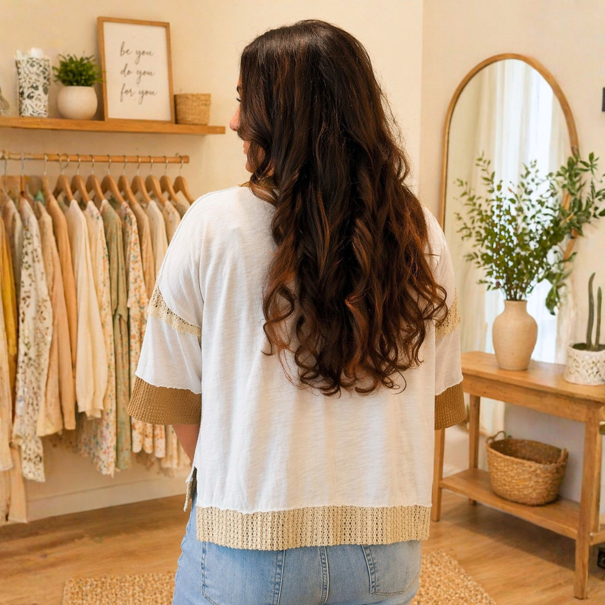 Heart In The Sand Oversized Patchwork Top - SV Boutique & Co.