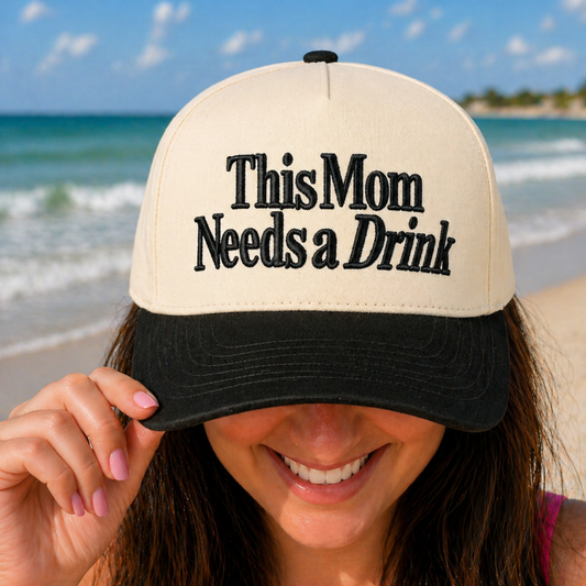 This Mom Needs A Drink Trucker Hat - SV Boutique & Co.