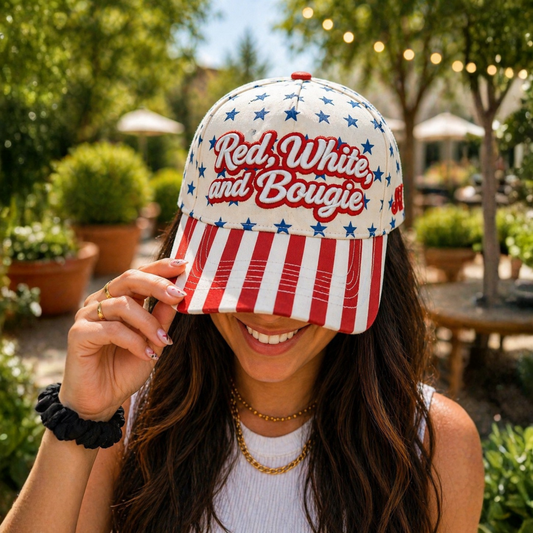 Red, White, and Bougie Trucker Hat - SV Boutique & Co.