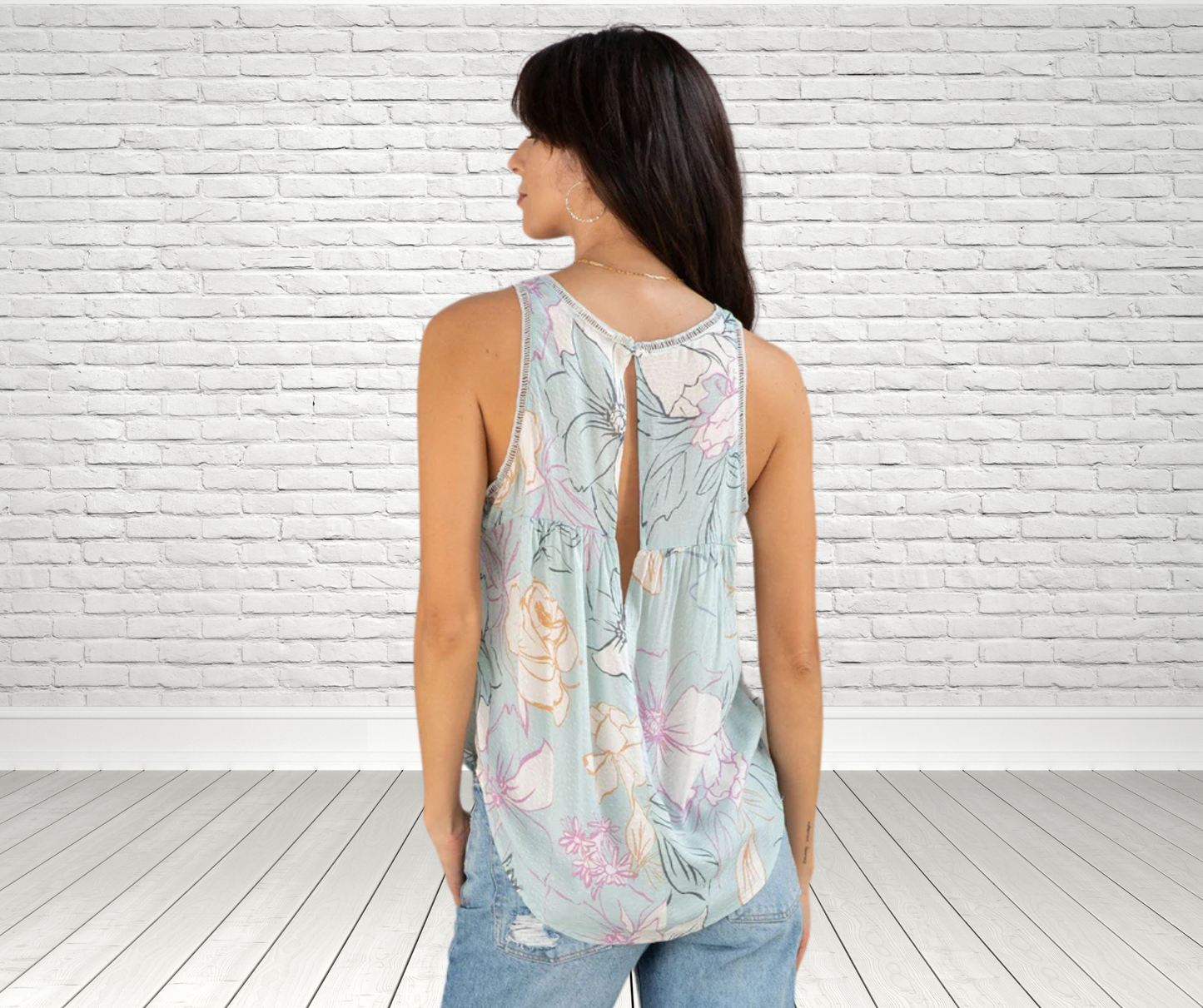 Floral Rayon Tank Top