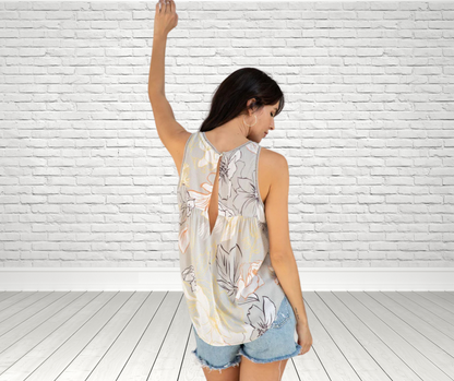 Floral Rayon Tank Top