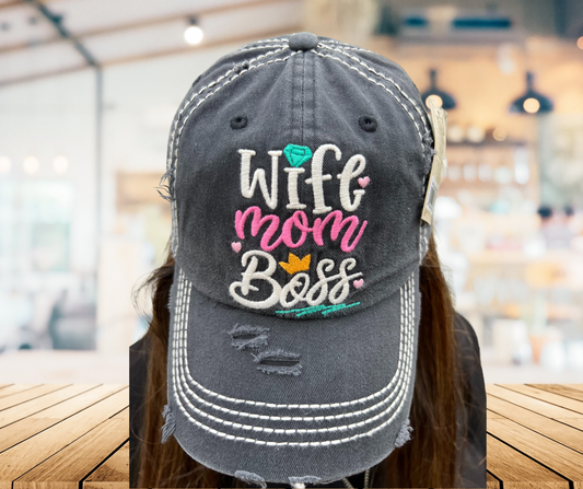 Wife Mom Boss Cap - SV Boutique & Co.