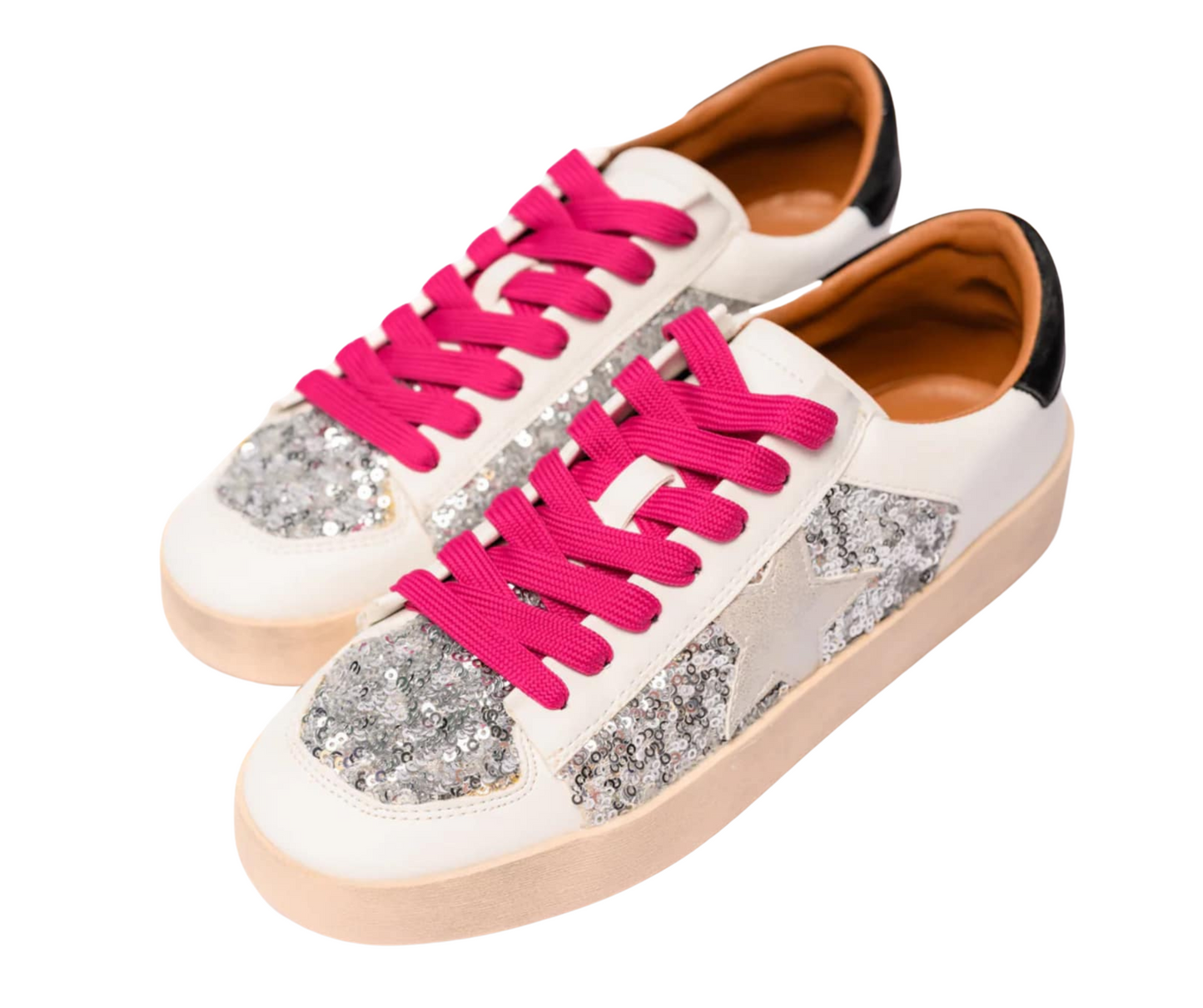 Corkys Silver Sequin Another Round Sneaker