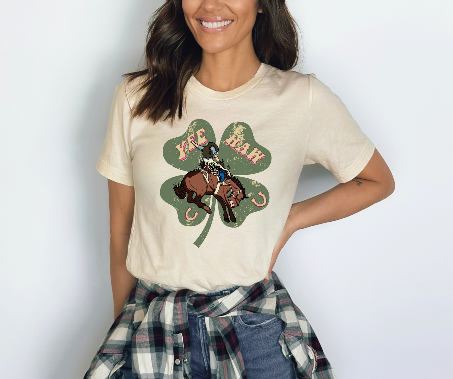 Yee Haw Clover Tee - Bella Canvas