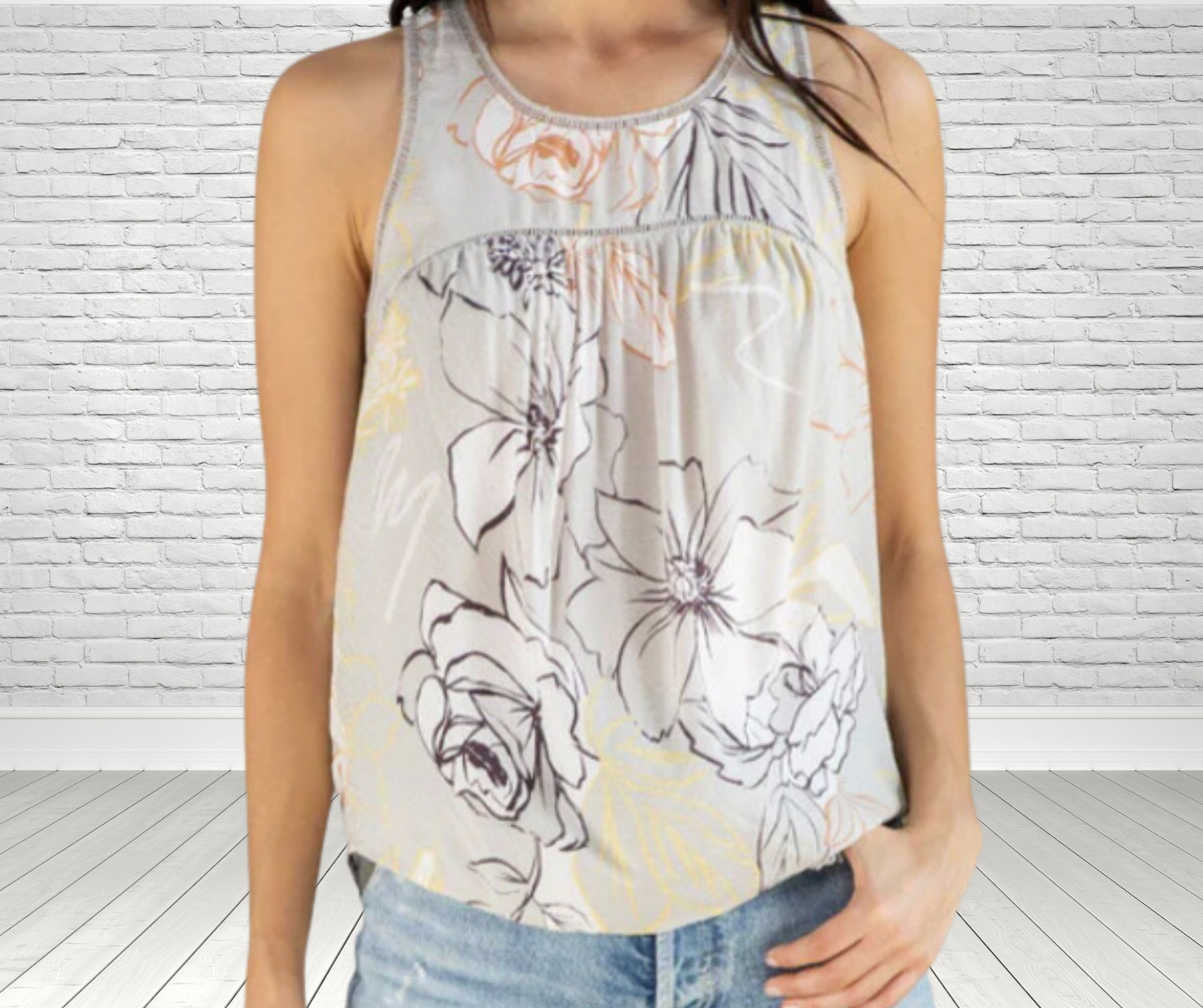 Floral Rayon Tank Top