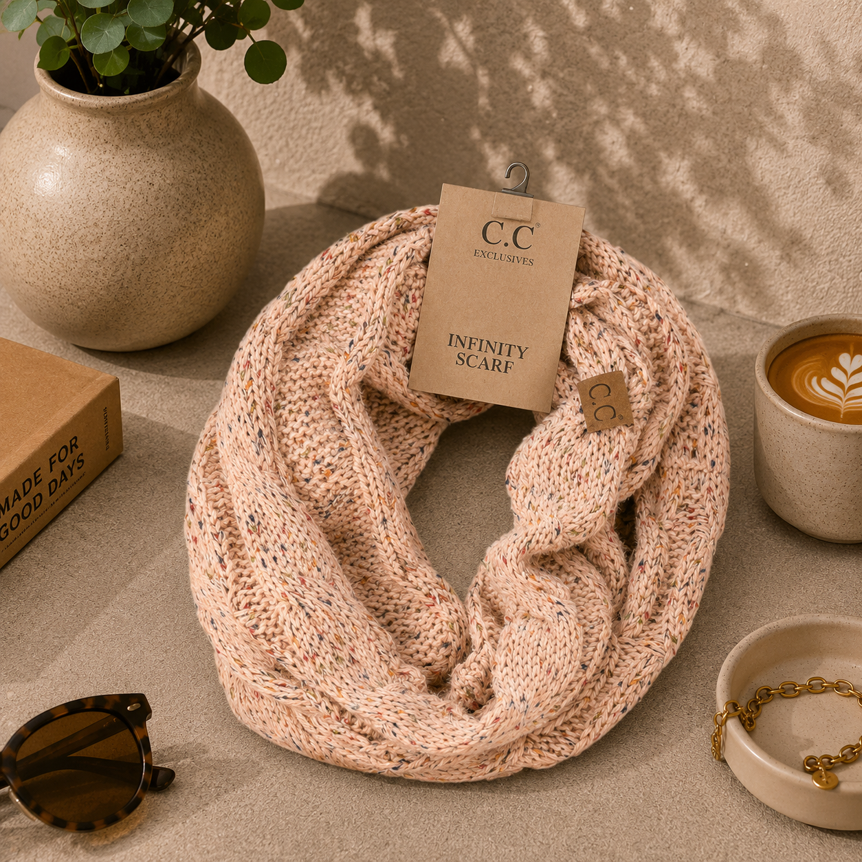 CC Flecked Infinity Scarf - SV Boutique & Co.