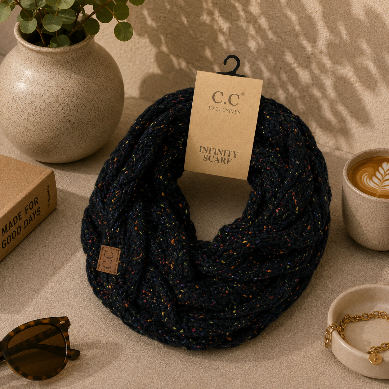 CC Flecked Infinity Scarf - SV Boutique & Co.