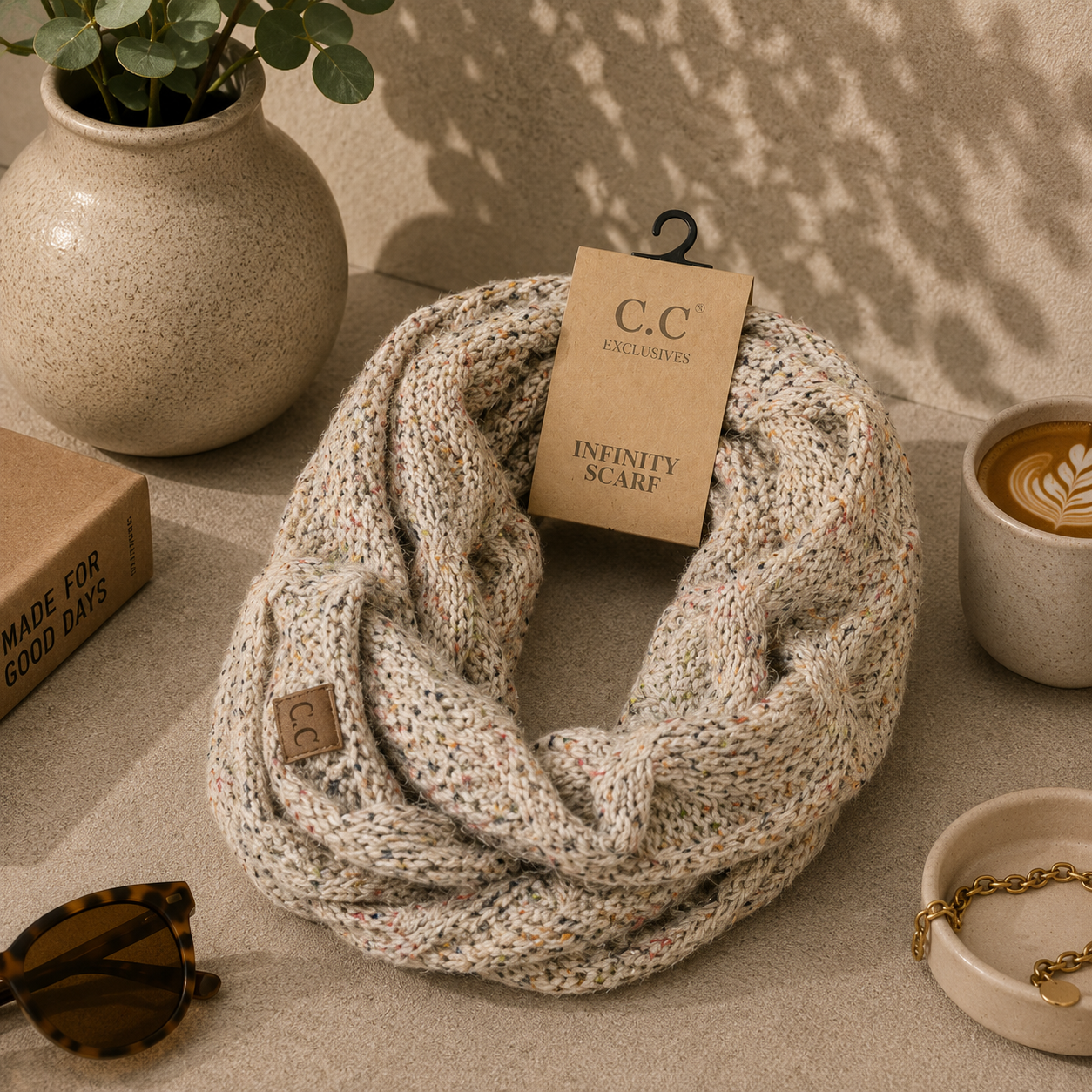 CC Flecked Infinity Scarf - SV Boutique & Co.