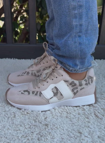 Corkys No Prob Tan Sparkle Leopard Sneaker