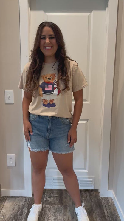 All American Teddy Bear Tee