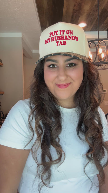 Put It On My Husband’s Tab Leopard Trucker Hat