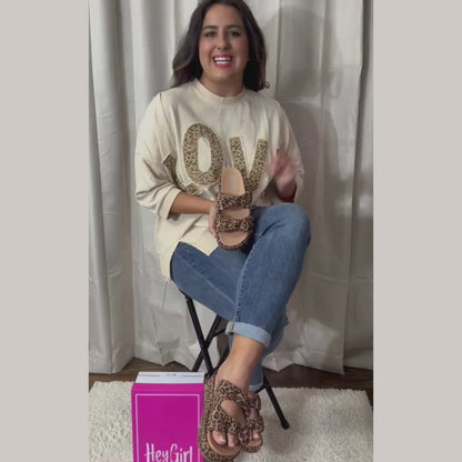 Corkys Leopard Lil Bit Knotty Sandal