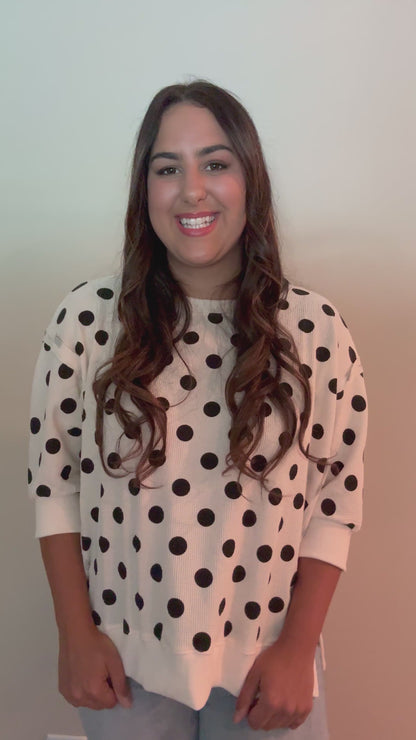 Polka Dot Thermal Top