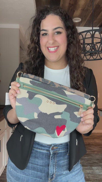 Pretty Simple Colby Camo Canvas Bum Bag