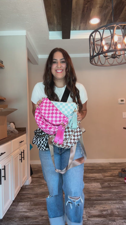 Checkered Crossbody Bag
